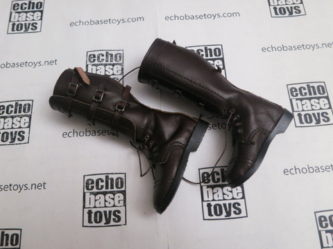 FACEPOOL Loose 1/6th Loose Cavalry Boots - Buckled Tanker Style - Pair (Black) #FPL3-B400