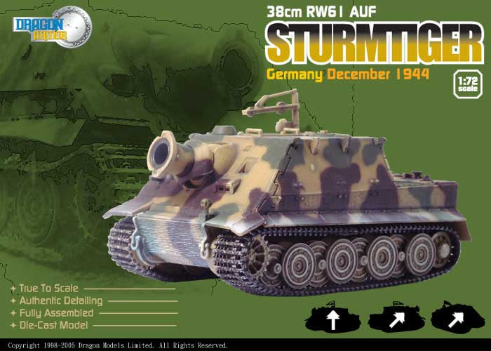 Dragon Models 1/ 72nd Scale Armor 38cm RW61 AUF Strumtiger, Germany, December 1944 #60113