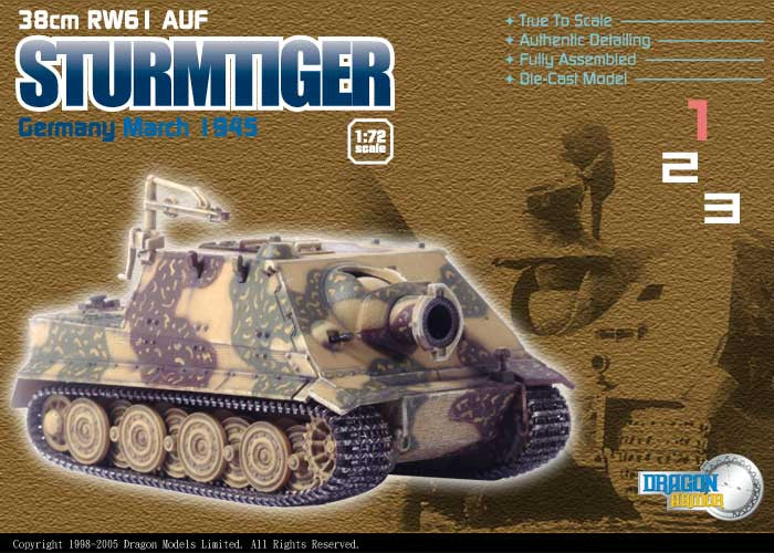 Dragon Models 1/ 72nd Scale Armor 38cm RW61 AUF Strumtiger, Germany, March 1943 #60114