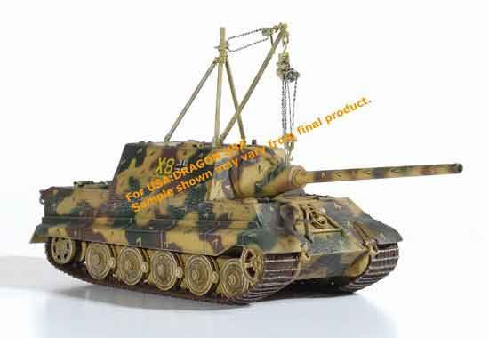 Dragon Models 1/ 72nd Scale Armor JagdTiger (Henschel Production) w/Zimmerit w/2 Metric Ton Lifting Crane, s.Pz.Jg.Abt.512, Germany 1945 #60266