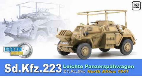 Dragon Models 1/ 72nd Scale Armor 1:72 Sd.Kfz.223 Leichte Panzerspahwagen, 21.Pz.Division, North Africa 194 #60514