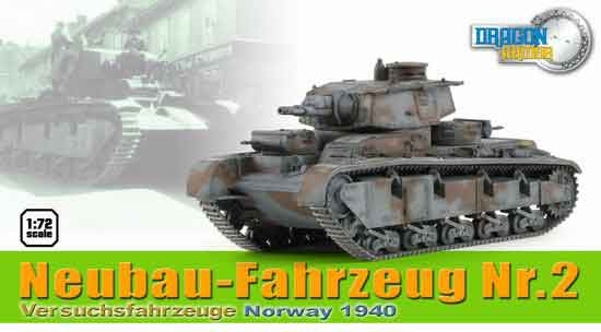 Dragon Models 1/ 72nd Scale Armor 1:72 Neubau-Fahrzeug Nr.2, Versuchsfahrzeuge, Norway 1940 #60598