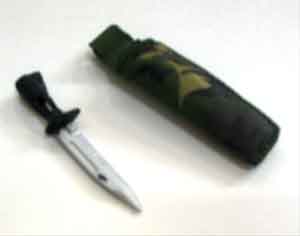 BLUE BOX Loose 1/6th British SA-80 Rifle Bayonet w/Pouch - PLCE (DPM) Modern Era #BBL6-B105