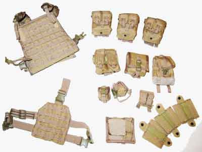 Crazy Dummy Loose 1/6th Plate Carrier (w/Pouches & Leg Panel)(Tan) #CDL4-Y100