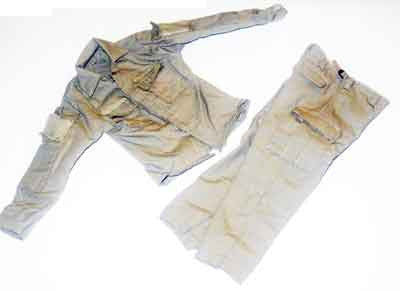 DAM Toys Loose 1/6th BDU (2 pocket shirt w/2x Shoulder Pocket w/velcro)(Tan) #DAM4-U400