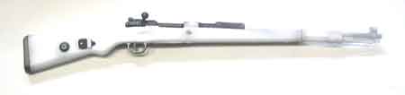 Dragon Models Loose 1/6th Scale WWII German Mauser Gewehr 98 Camo (White) w/leather sling & slider #DRL1-W111