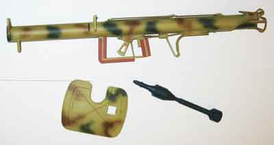 Dragon Models Loose 1/6th Scale WWII German Panzerschreck 54 (Camo) w/rocket w/ribbon Sling #DRL1-W713