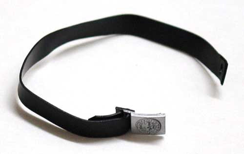 Dragon Models Loose 1/6th Scale WWII German Heer Silver Buckle Belt (Black/Plastic) #DRL1-Y400