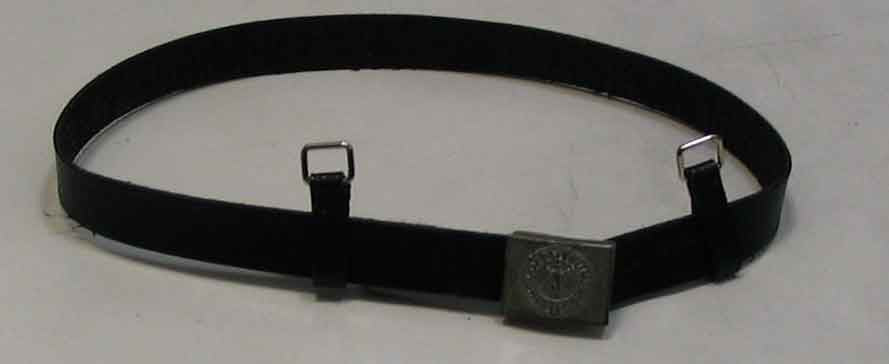 Dragon Models Loose 1/6th Scale WWII German Heer Silver Buckle Belt (Black/Leather) Weathered Working Buckle w/Support Loops #DRL1-Y412