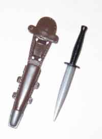Dragon Models Loose 1/6th Scale WWII British Fairbourne-Sykes Fighting Knife w/scabbard (Brown) #DRL2-X302