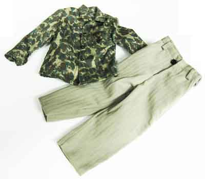 Dragon Models Loose 1/6th Scale WWII US USMC M-43 Camo HBT Utility Jacket w/(Light OD) Trousers #DRL3-G111