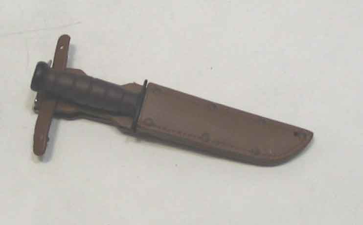 Dragon Models Loose 1/6th Scale WWII US USMC K-Bar Knife w/Brown Sheath #DRL3-X202