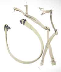 Dragon Models Loose 1/6th Scale WWII US Web Belt (Khaki) w/USMC M1941 ribbon suspenders S-hooks #DRL3-Y155