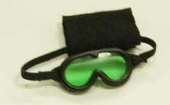 Dragon Models Loose 1/6th Scale Modern Military M44 Sun/Wind/Dust Goggles w/(Black) Cover Green Lens #DRL4-A103
