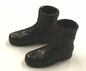 Dragon Models Loose 1/6th Scale Modern Military Boots (Black-Molded-Panama Sole) Ranger Style #DRL4-B201