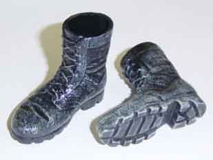Dragon Models Loose 1/6th Scale Modern Military Boots (Black-Molded-Panama Sole, weathered) #DRL4-B202