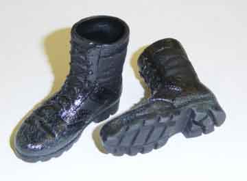 Dragon Models Loose 1/6th Scale Modern Military Boots (Danner Style-Panama Sole, Black) #DRL4-B203