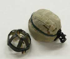 Dragon Models Loose 1/6th Scale Modern Military PASGT (OD) soft Helmet w/3-color & (OD) Chin Strap & NVG Mount #DRL4-H111