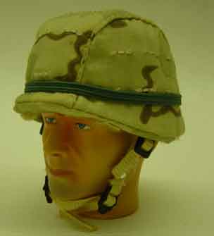 Dragon Models Loose 1/6th Scale Modern Military PASGT (OD) soft Helmet w/3-color & (Tan) Chin Strap & NVG Mount #DRL4-H113