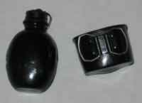 Dragon Models Loose 1/6th Scale Modern Military British Canteen (Black) METAL HANDLES # DRL4-P958