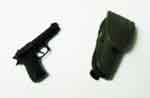 Dragon Models Loose 1/6th Scale Modern Military Beretta Model 92 w/M12 Holster (OD) # DRL4-W101