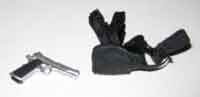 Dragon Models Loose 1/6th Scale Modern Military Colt 1911 MEU SOC (sliver) w/Tactical Holster (Black) # DRL4-W300