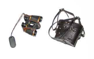 Dragon Models Loose 1/6th Scale WWII Russian Binoculars (gold) w/leather strap w/case #DRL5-A406