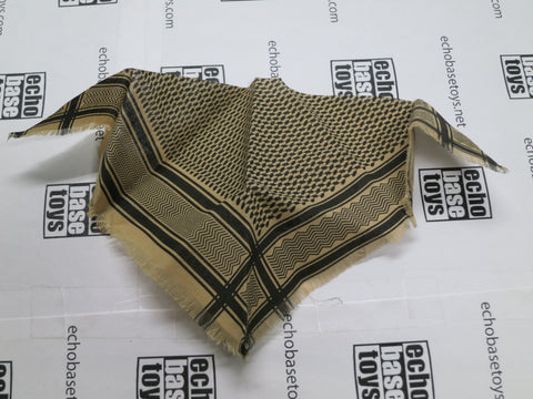 FLAG SET Loose 1/6th Shemagh (Dark Tan/Black) Modern Era #FSL4-A051A