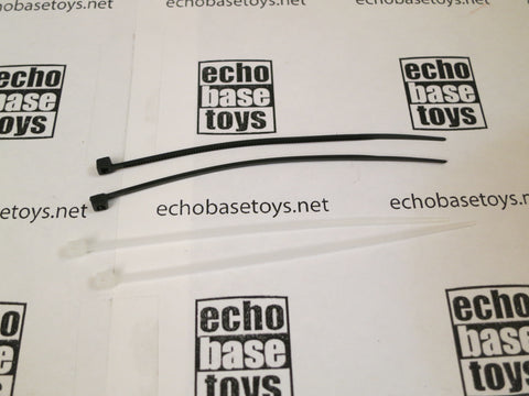 DAM Toys Loose 1/6th Zip-Ties (2xWhite,2xBlack) #DAM4-A349