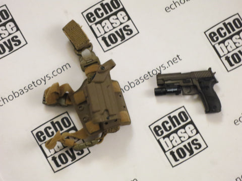 DAM Toys Loose 1/6th P226 Pistol w/SL Holster (Coyote) & Taclight  #DAM4-W016