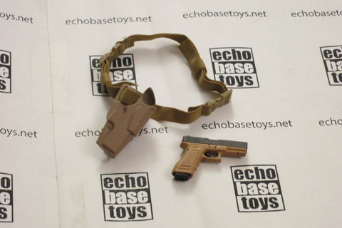 FLAG SET Loose 1/6th Glock 23 (Coyote) w/Holster Modern Era #FSL4-W012