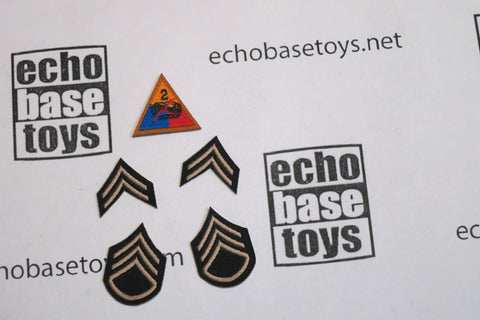 REDMAN Loose 1/6th Patches (2nd Armored Tank Division) #RMN3-A900