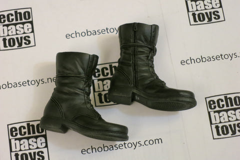 HOT TOYS 1/6th Loose Boots - Tactical Combat (Pair,Black,Side-Zip) #HTL9-B200