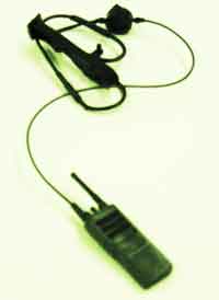 Loading Toys Loose 1/6th Scale Radio with Throat Mic. #LTL4-A200