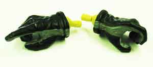 Loading Toys Loose 1/6th Scale Gloved Hands (Pair)(Black/Grey,Nomex Style, Pistol) #LTNB-H100