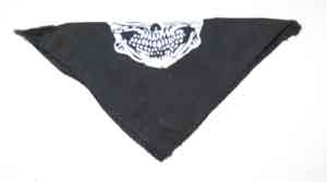 Play House Loose 1/6th Scale Modern Bandana (Black/Skull) #PHL4-H010