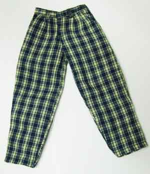 Play House Loose 1/6th Scale Pants (Blue/Ivory Plaid) #PHL4-U250