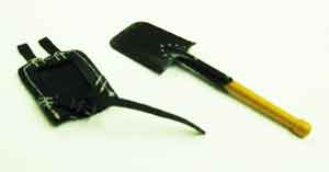 Soldier Story Loose 1/6th Loose WWII German Straight Handle Shovel w/Carrier-leather #SSL1-A310