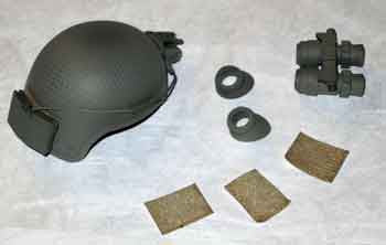Soldier Story Loose 1/6th FAST Carbon Helmet (High Cut, Coyote, PVS-15, Weathered) Modern Era #SSL4-H404