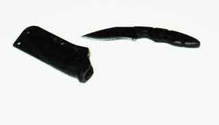 Soldier Story Loose 1/6th Knife w/Sheath (Black) #SSL4-X050