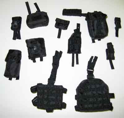 Soldier Story Loose 1/6th MOLLE Subload Platform Set-up w/Pouches (Black) #SSL4-Y990
