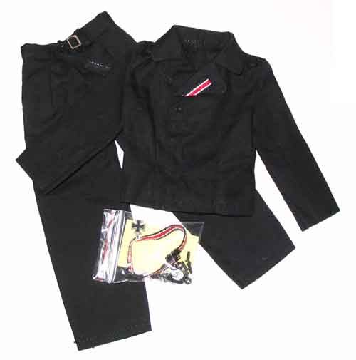 TOYS CITY Loose 1/6 WWII German M38 Panzer Tunic/Trousers (Black,w/Medals,Emblems) #TCG1-U200