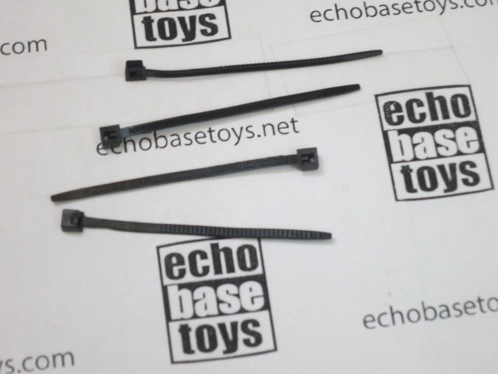 Blue Box Loose 1/6th Zip Ties (Black)(4x)  Modern Era #BBL4-A307A