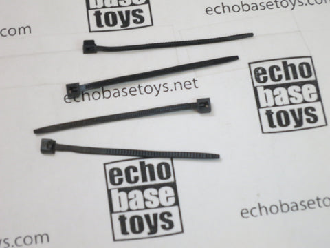 Blue Box Loose 1/6th Zip Ties (Black)(4x)  Modern Era #BBL4-A307A