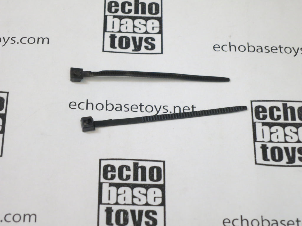 Blue Box Loose 1/6th Zip Ties (Black) Pair  Modern Era #BBL4-A307