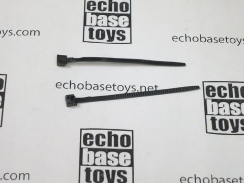 Blue Box Loose 1/6th Zip Ties (Black) Pair  Modern Era #BBL4-A307