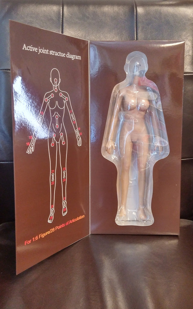JIAOU DOLL 1/6 Female Seamless Body Action Figure Set (Suntan - Large Bust) #JD-005