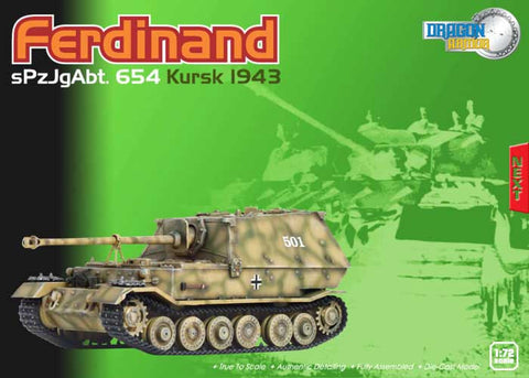 Dragon Models 1/ 72nd Scale Armor Sd.Kfz.184 Ferdinand, sPzJgAbt. 654, Kursk 1943 #60024