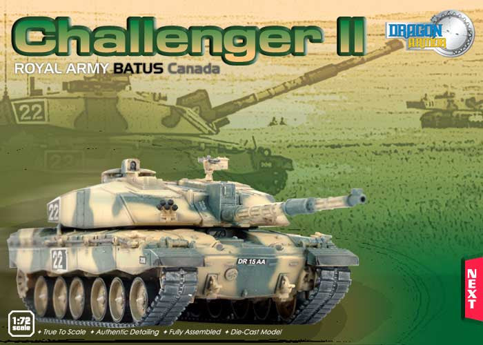 Dragon Models 1/72nd Scale Armor Series Modern Challenger II, Royal Army, BATUS, Canada #60035