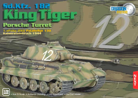 Dragon Models 1/ 72nd Scale Armor Sd.Kfz.182 King Tiger (Porsche Turret), 1. sPzKp (FKI) PzLehrRgt 130, Kaisersteinbruch 1944#60041